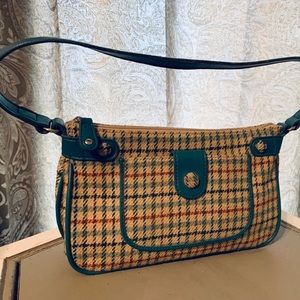 Ann Taylor Loft Plaid Shoulder Bag Zip